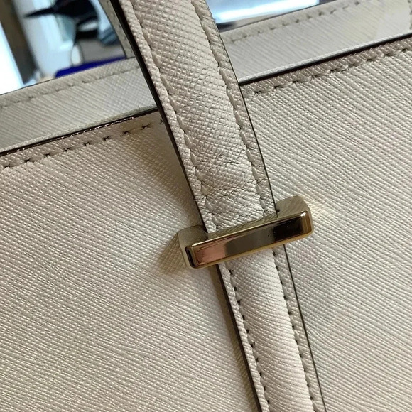 KATE SPADE Bright White Large Saffiano Leather Satchel - Picture 9 of 16